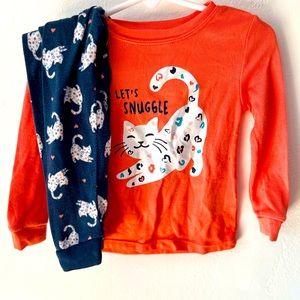 Wonder Nation Girls Size 3T Pajama Set